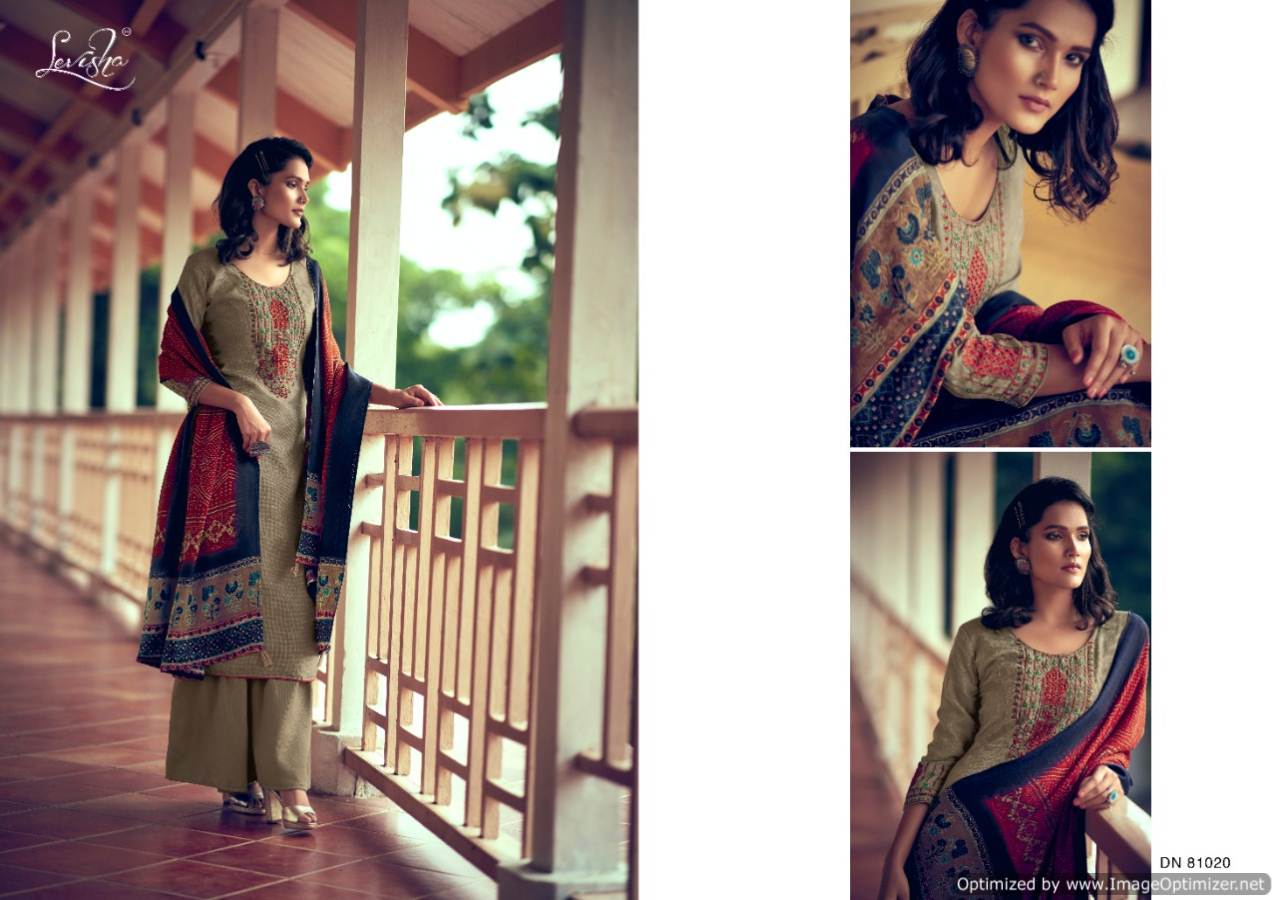 Levisha Meridel 2 Pure Pashmina Designer Party Wear Dress Material at Wholesale Price
